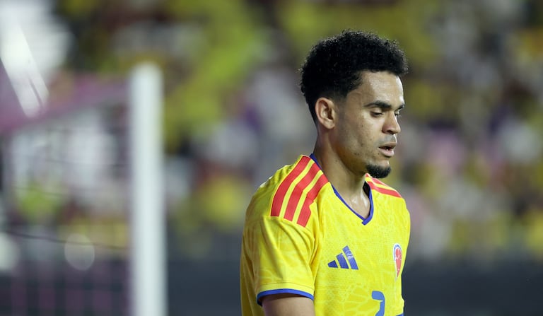 Luis Díaz durante un amistoso de la Selección Colombia en Estados Unidos.