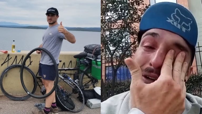 Argentino, que recorre el mundo en bicicleta, denunció que lo robaron en Bogotá