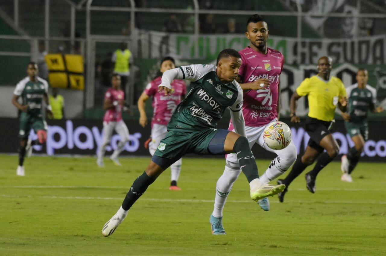 Imagen del partido entre Deportivo Cali y Atlético Huila por la fecha 11 del segundo semestre de la Liga colombiana 2023.