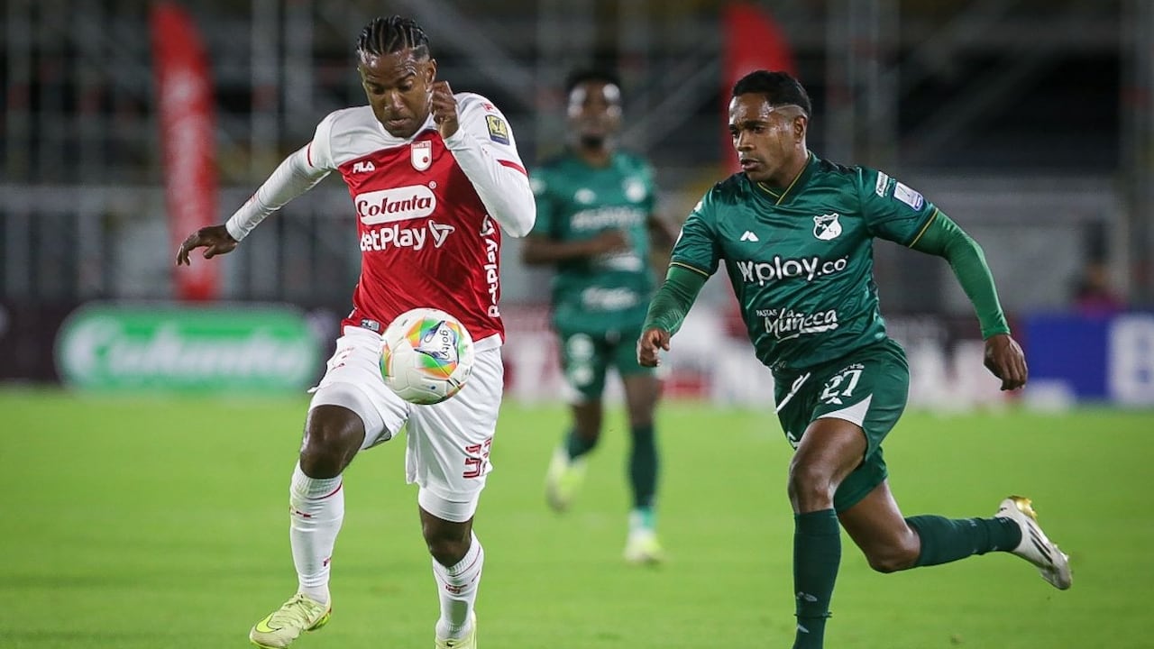 Imagen del compromiso entre Independiente Santa Fe y Deportivo Cali.