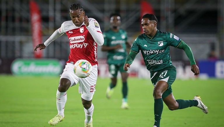 Imagen del compromiso entre Independiente Santa Fe y Deportivo Cali.