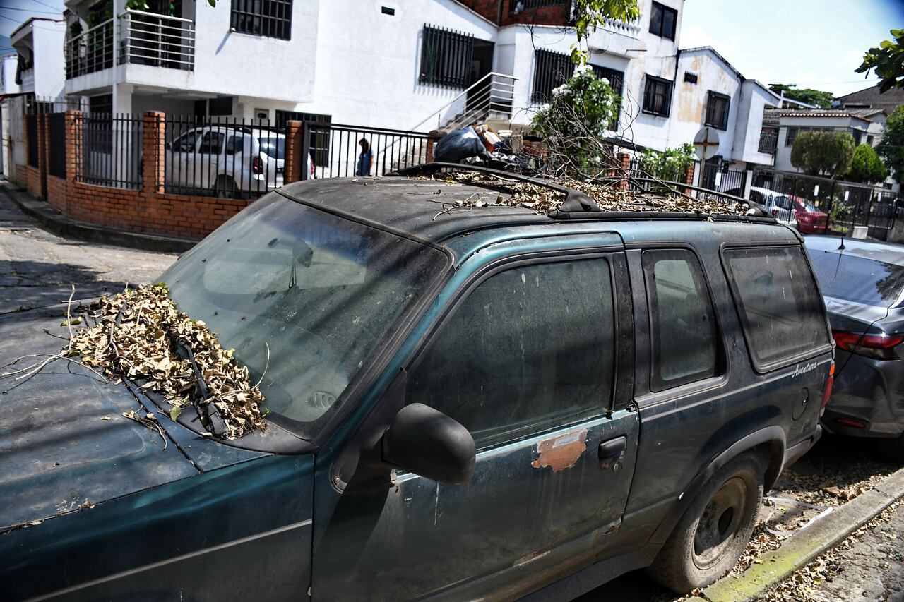 Cali: Informo carros abandonados en parqueaderos y vías pública. foto José L Guzmán