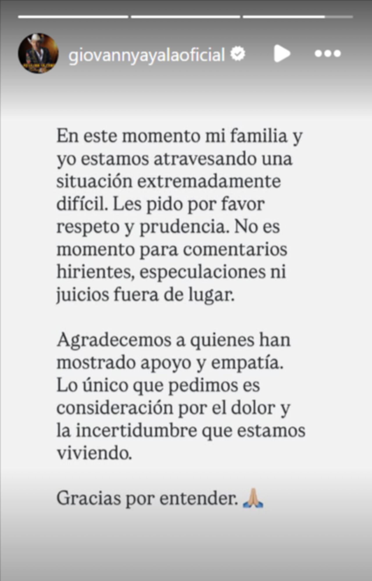 Giovanny Ayala se pronunció sobre este hecho de inseguridad.