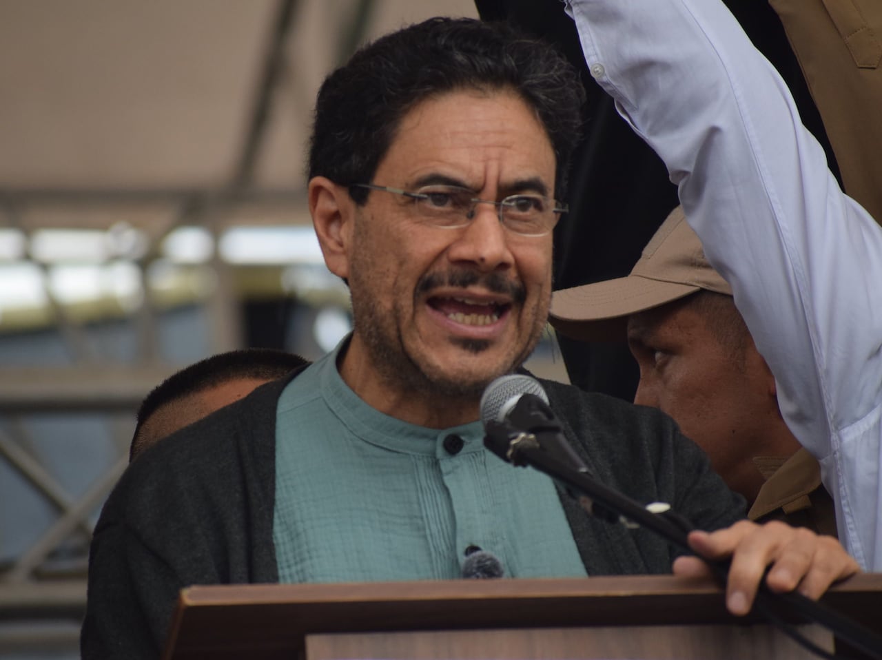 Cierre de campaña de Iván Cepeda en la ciudad de Popayán, al lado de la dirigente caucana Aída Quilcué, evento realizado este martes 19 de abril.