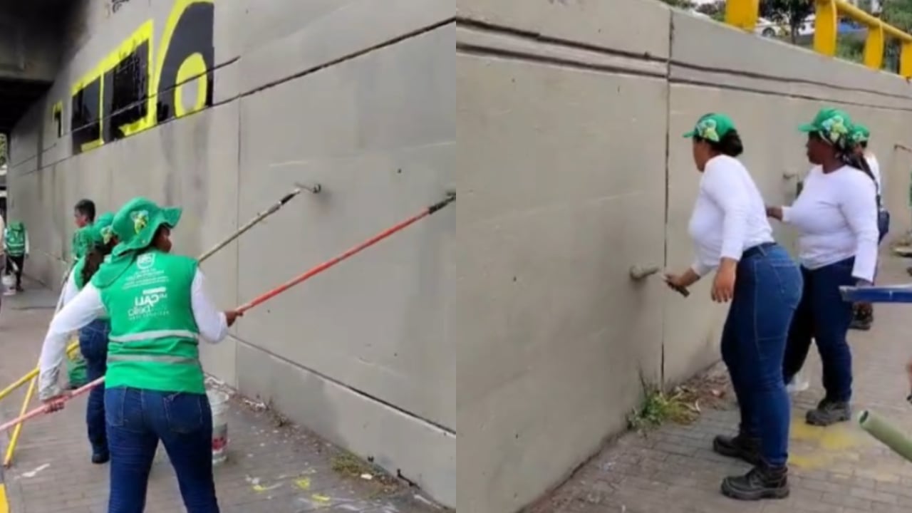Espacio intervenido por la Alcaldía tras mural del Pacto Histórico