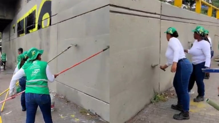 Espacio intervenido por la Alcaldía tras mural del Pacto Histórico