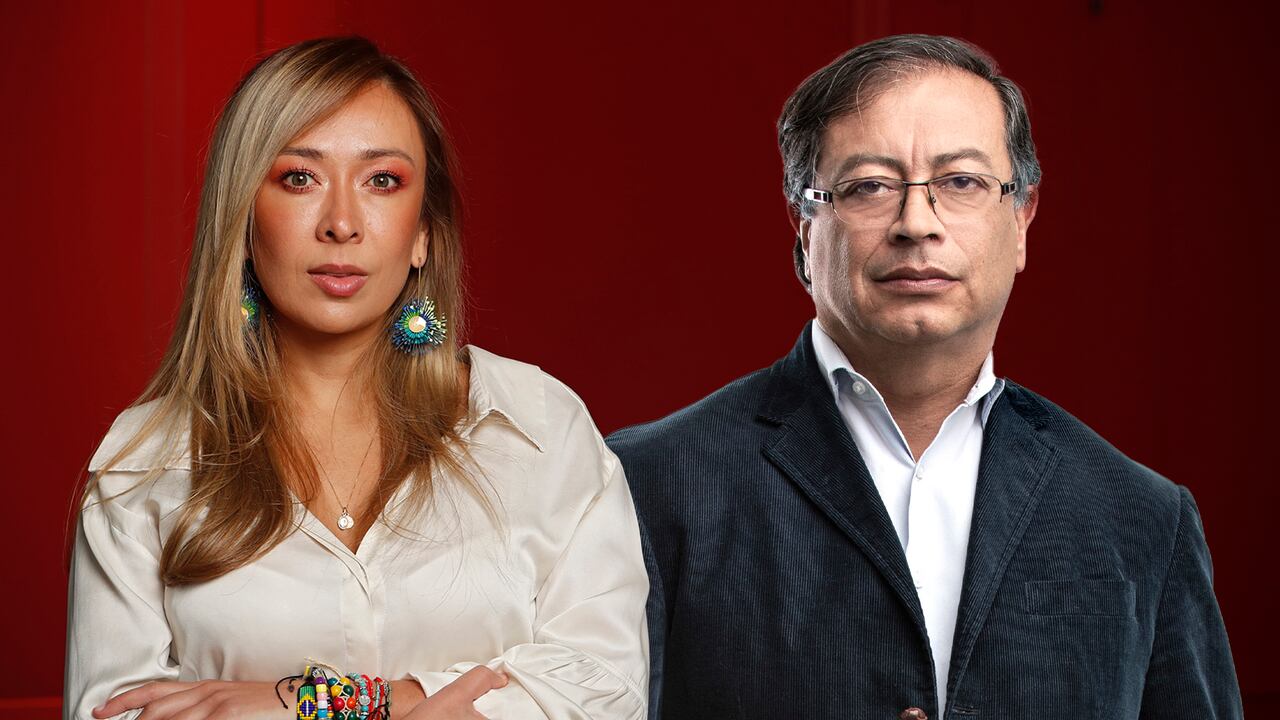 Katherine Miranda y Gustavo Petro