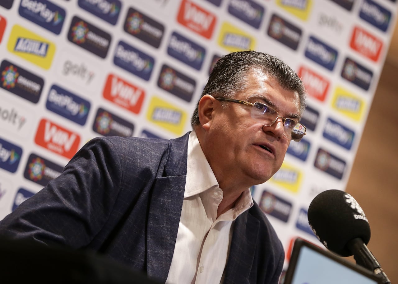 Bogotá. Marzo 26 de 2025. En la sede administrativa de la Federación Colombiana de Fútbol, Carlos Mario Zuluaga fue presentado oficialmente como el nuevo presidente de la DIMAYOR. (Colprensa - Catalina Olaya)