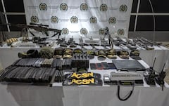 Armamento y equipos de interceptación decomisados a Los Pachenca en el operativo contra alias Cholo.