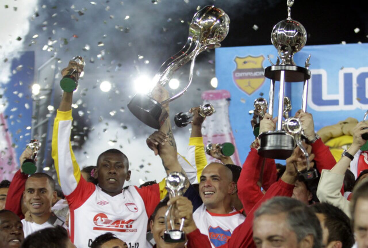 Imagen del día en que Santa Fe acabó con la sequía y se coronó como campeón de Colombia luego de casi 37 años (15 de julio del 2012).