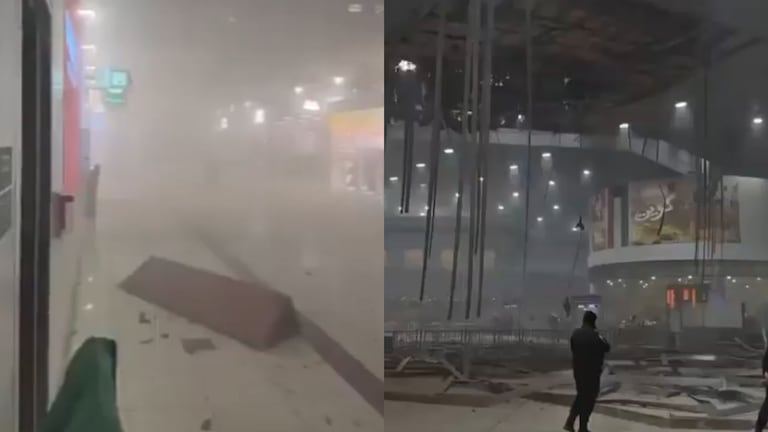 Columnas de humo se elevaron sobre la isla artificial The Palm, en Dubái, tras una explosión.