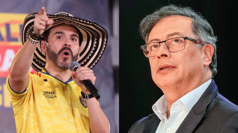 De izquierda a derecha: Abelardo De La Espriella y Gustavo Petro.