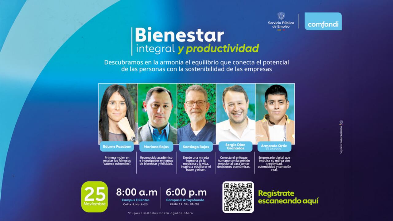 El evento se llevará a cabo el próximo 25 de noviembre en el Campus E Centro Comfandi (Calle 8#6-23) a las 8:00 de la mañana.