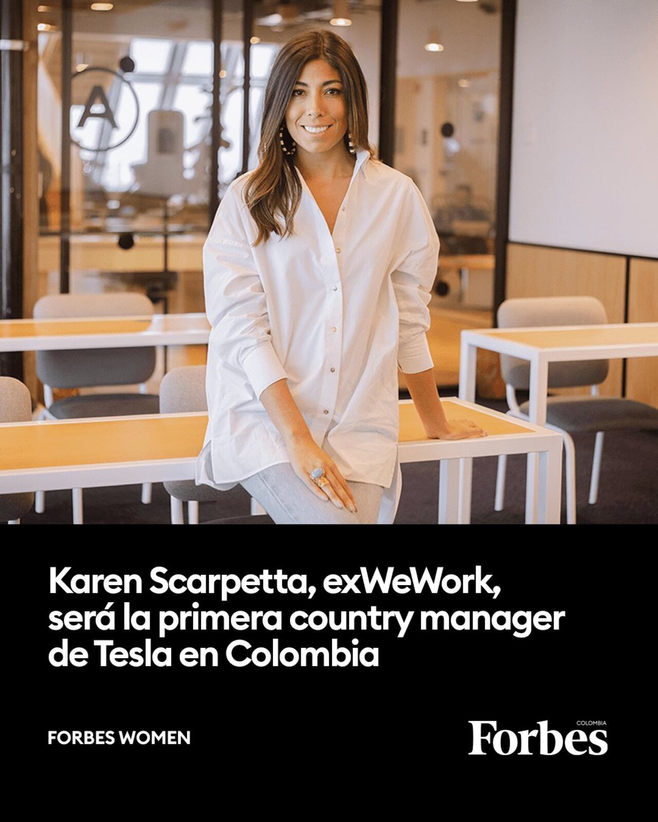 La presentación estuvo encabezada por Karen Scarpetta, Country Manager de Tesla en Colombia.