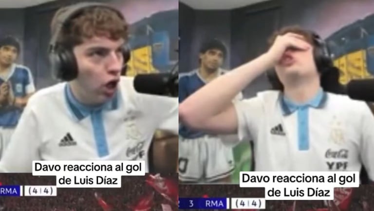 Streamer argentino mezcla modismos colombianos al celebrar gol de Luis Díaz.