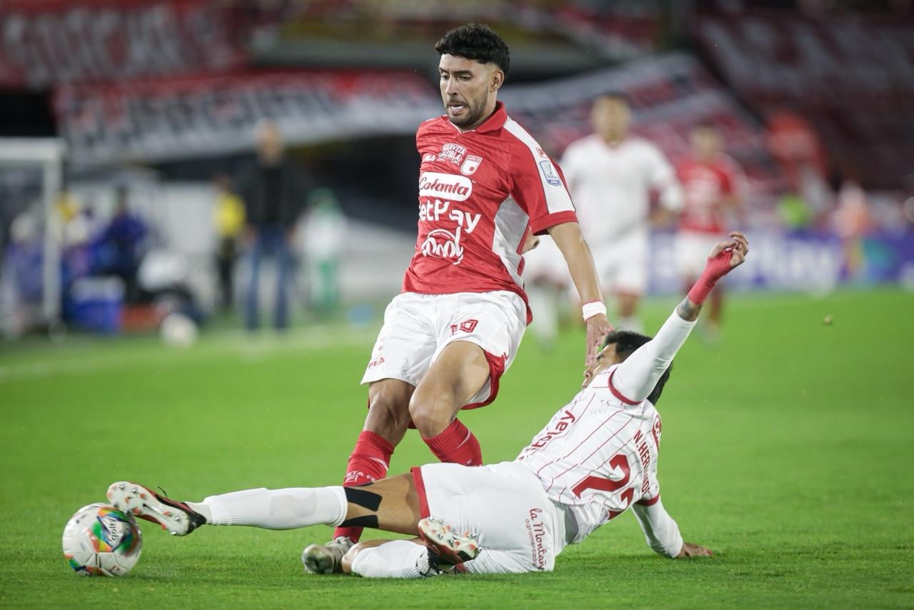 Imagen del partido entre Independiente Santa Fe y América de Cali por la vuelta de los cuartos de final de la Liga Colombiana 2026.