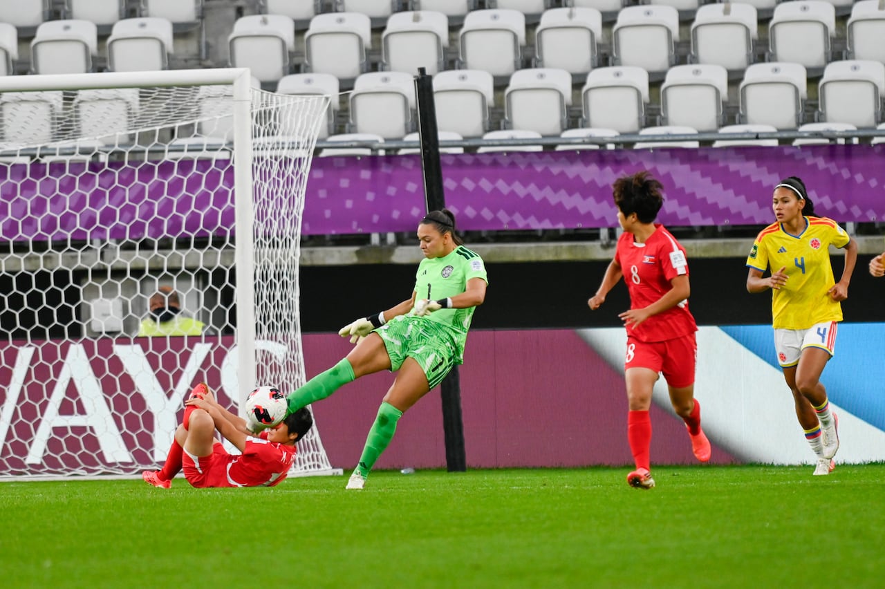 Momento del partido entre Colombia y Corea del Norte por la semifinales del Mundial Femenino Sub-20 de Polonia 2026.