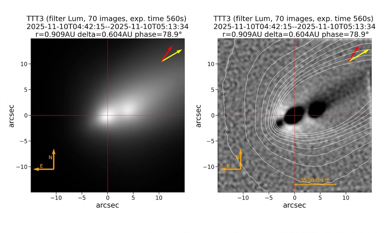 Astrónomos explicaron que las imágenes que han generado confusión no corresponden al cometa 3I/ATLAS.