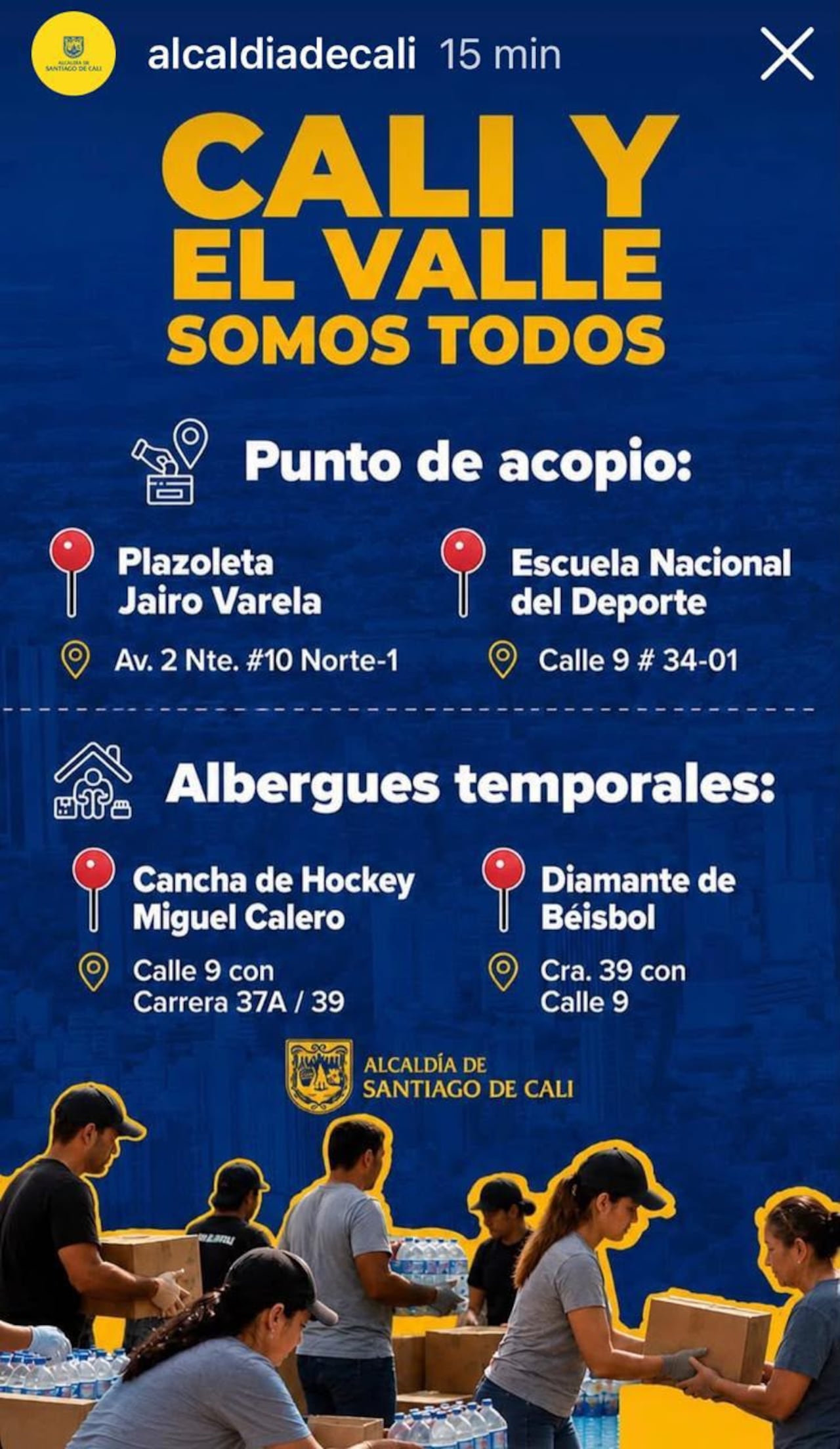 Terremoto en Cali: estos son los lugares habilitados para recibir a los damnificados