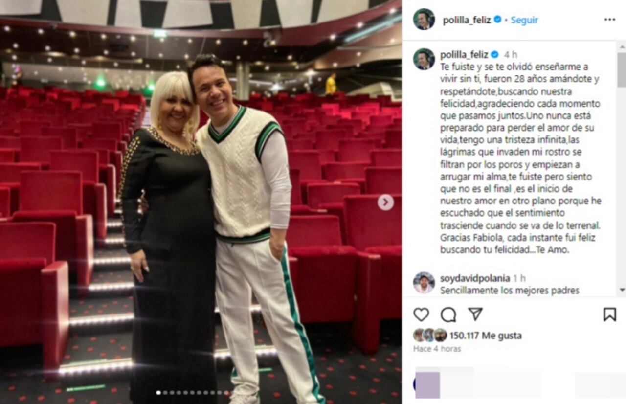 Polilla le dedicó un hermoso mensaje a la Gorda Fabiola