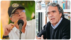 El presidente de Colombia, Gustavo Petro, y el precandidato Sergio Fajardo.