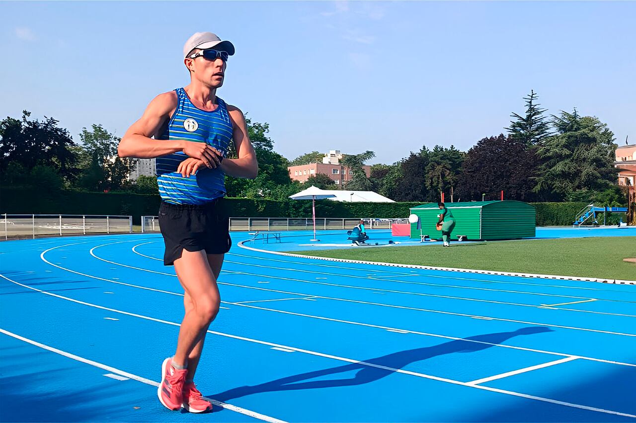 César Herrera, marchista colombiano en los Juegos Olímpicos de París 2024.