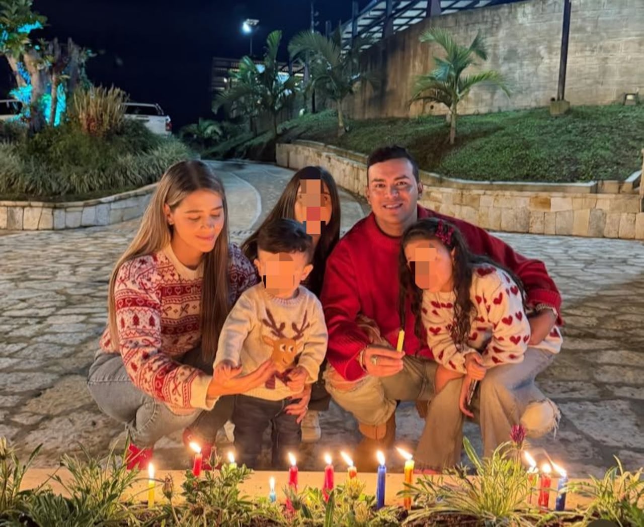 Yeison Jiménez y su familia.