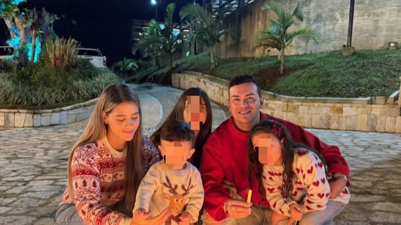 Yeison Jiménez y su familia.