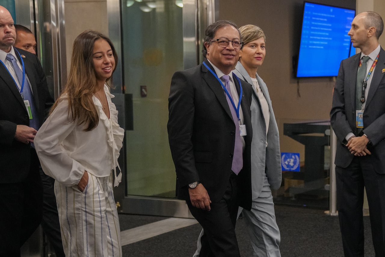 Gustavo Petro a su llegada a la Asamblea General de la ONU.