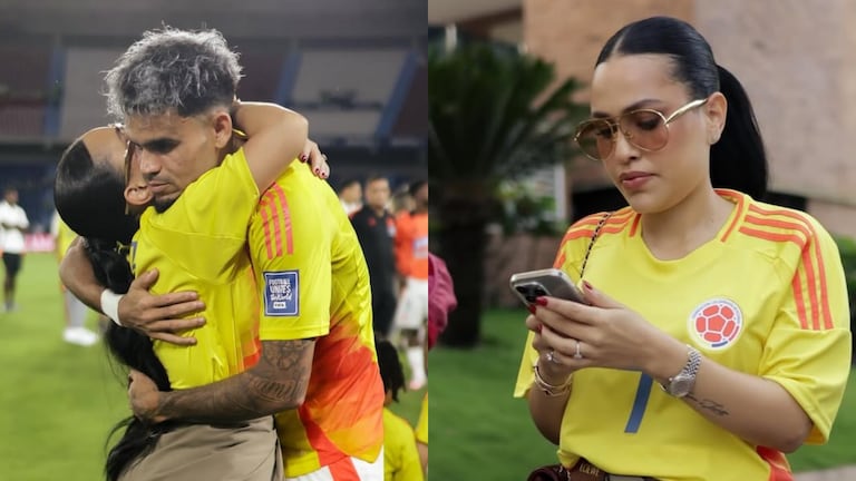 La esposa del guajiro lo estuvo acompañando en el reciente partido de la Selección Colombia.