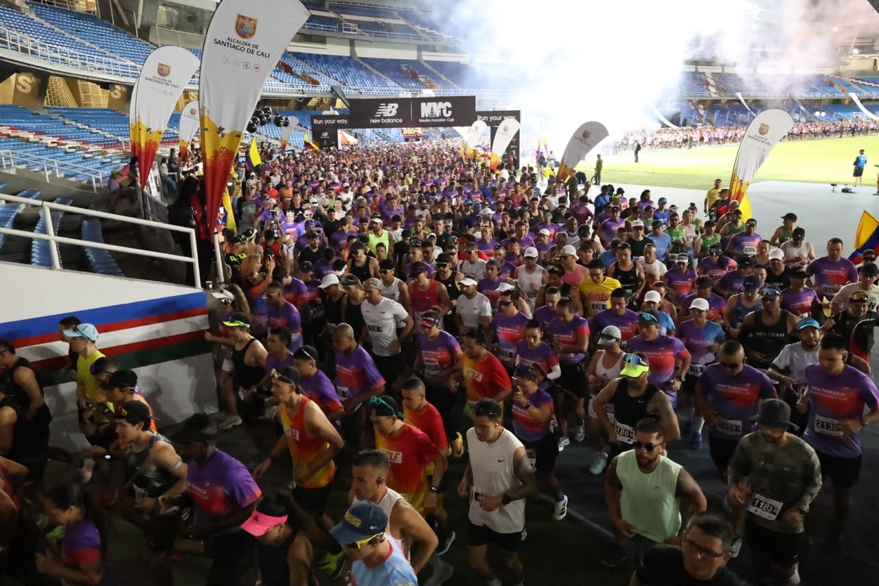 Así se vivió la media maratón de Cali.