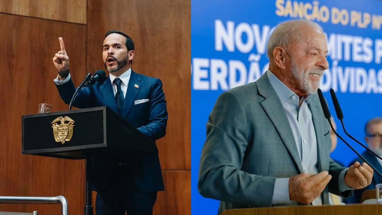 El presidente de Colombia, Abelardo de la Espriella, y el presidente de Brasil, Luiz Inácio Lula da Silva.