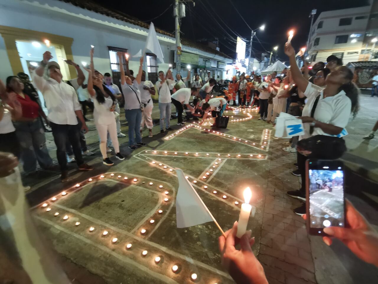 Marcha contra la violencia en Jamundí Valle.