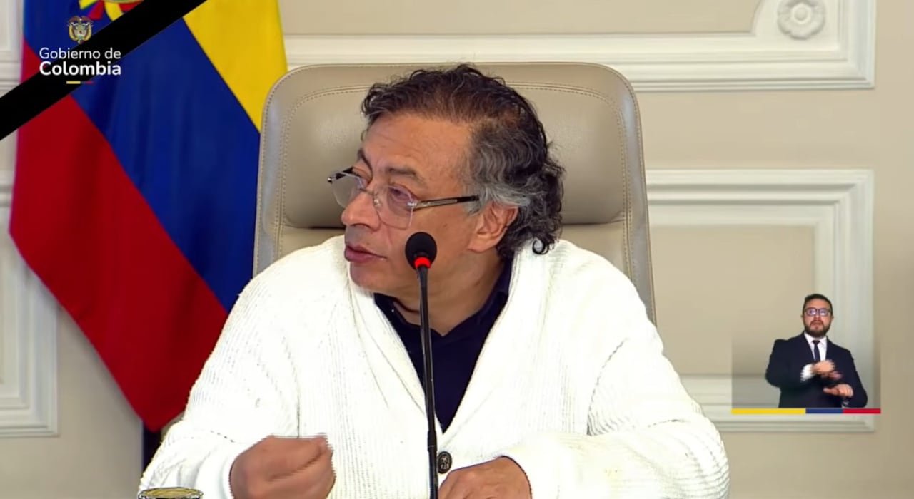 Presidente Gustavo Petro en consejo de ministros este martes 24 de marzo.