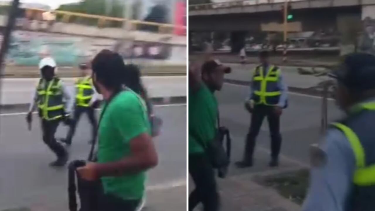 El operativo de tránsito terminó en altercado. Las imágenes evidencian el porte de armas.