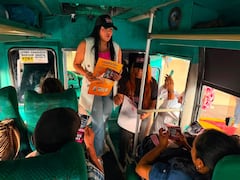La secretaria de Gobierno, Maribel Perafán Gallardo, encabeza la campaña de sensibilización en el Aeropuerto Guillermo León Valencia, destacando la importancia de denunciar comportamientos sospechosos.