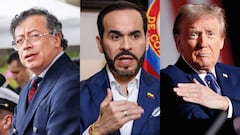 Gustavo Petro, Abelardo de la Espriella, y Donald Trump.
