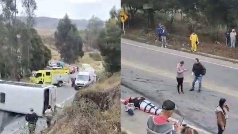 Siniestro vial en sector Florencia deja varios afectados en la vía Tunja–Villa de Leyva
