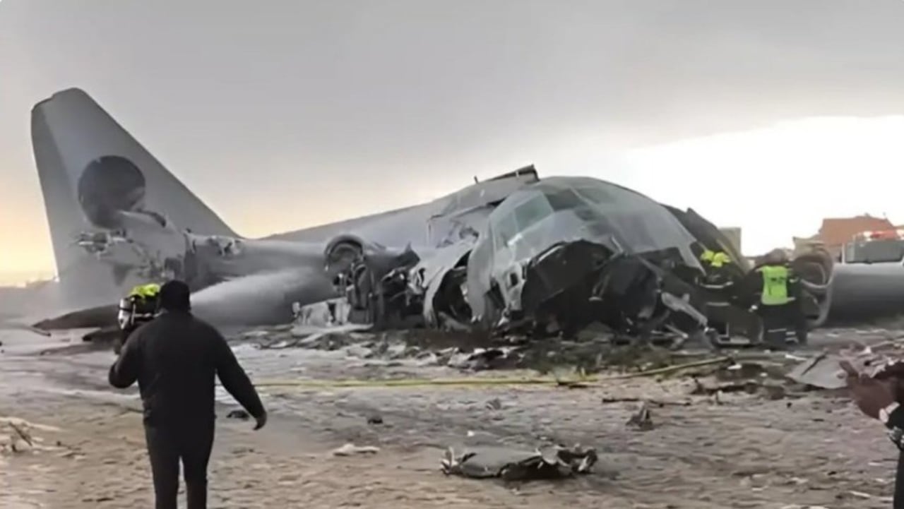 Avión accidentado en Bolivia.