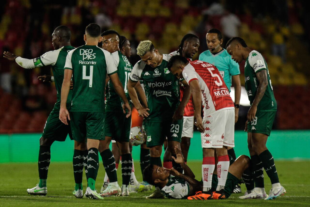 Teófilo Gutiérrez en el duelo contra Santa Fe por Copa Betplay.