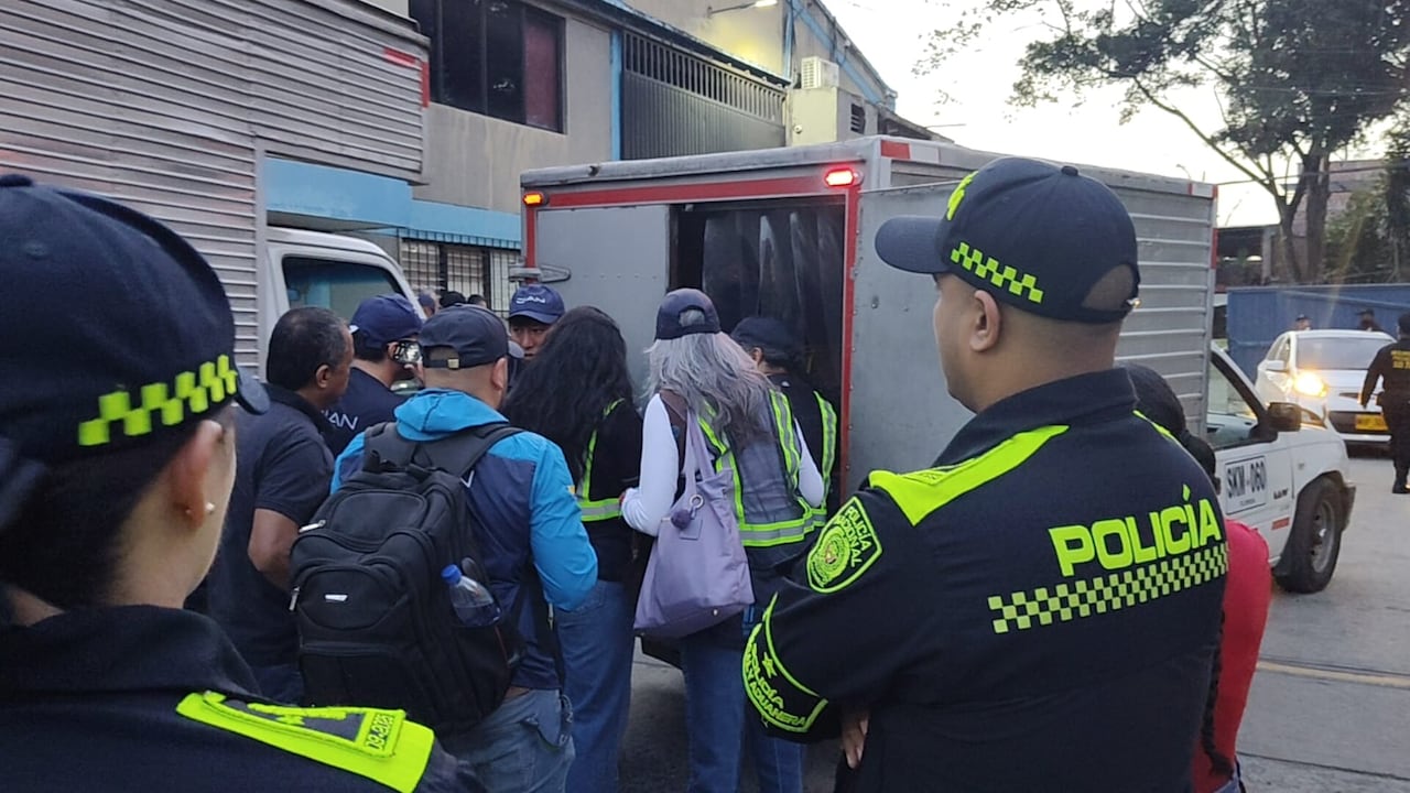 Operativo de la DIAN en el parque Industrial Las Delicias.