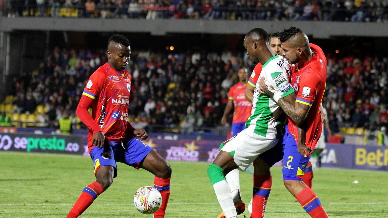 Pasto, 5 de marzo de 2023. Deportivo Pasto enfrenta al Atletico Nacional en juego válido por la 7 fecha de la Liga BetPlay 2023-1. (Colprensa - John Paz)