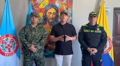 Alcalde del Municipio de Toro, Jhon Fredy Valencia, y coronel Pedro Pablo Astaiza, comandante del Departamento de Policía, hicieron el anuncio.