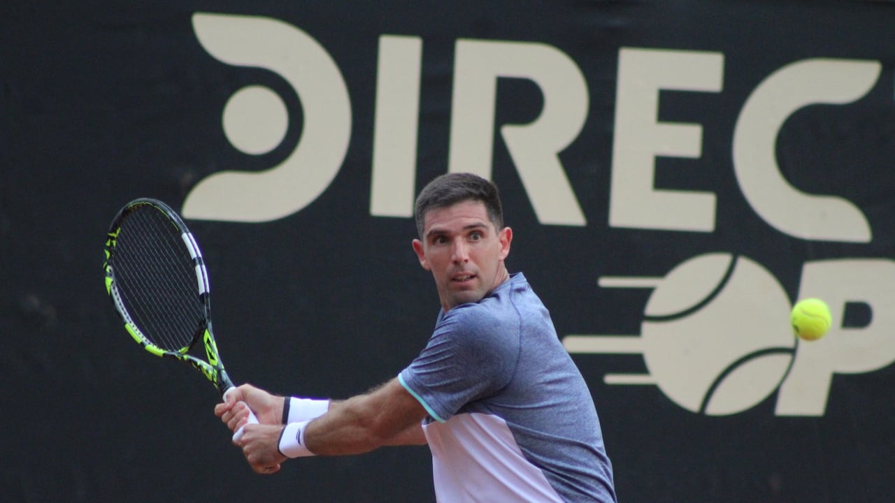 Federico Delbonis en un duelo de semifinales del DirecTV Open de Cali.