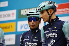 Santiago Buitrago previo a la etapa 4 de la Tirreno Adriático 2026.