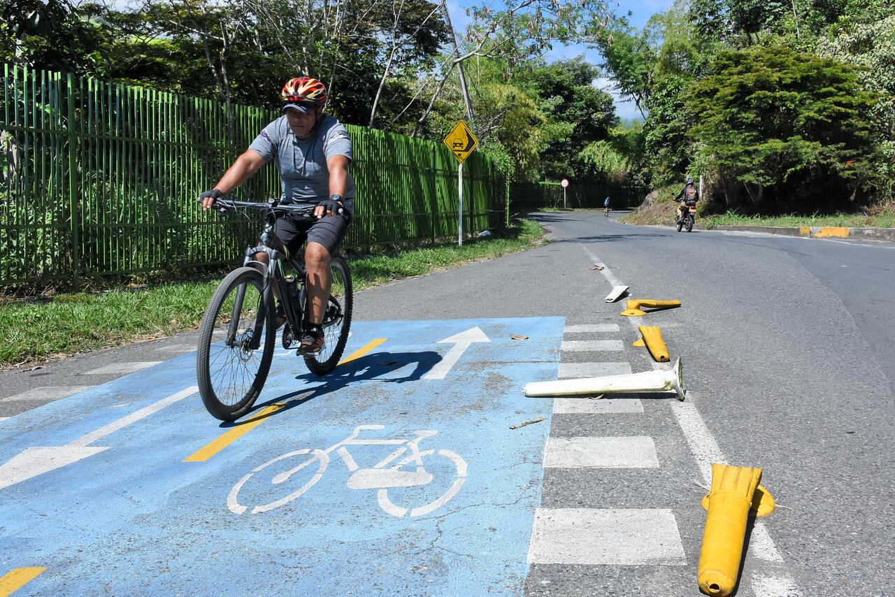 Cicloruta sin terminar en Vía Pance