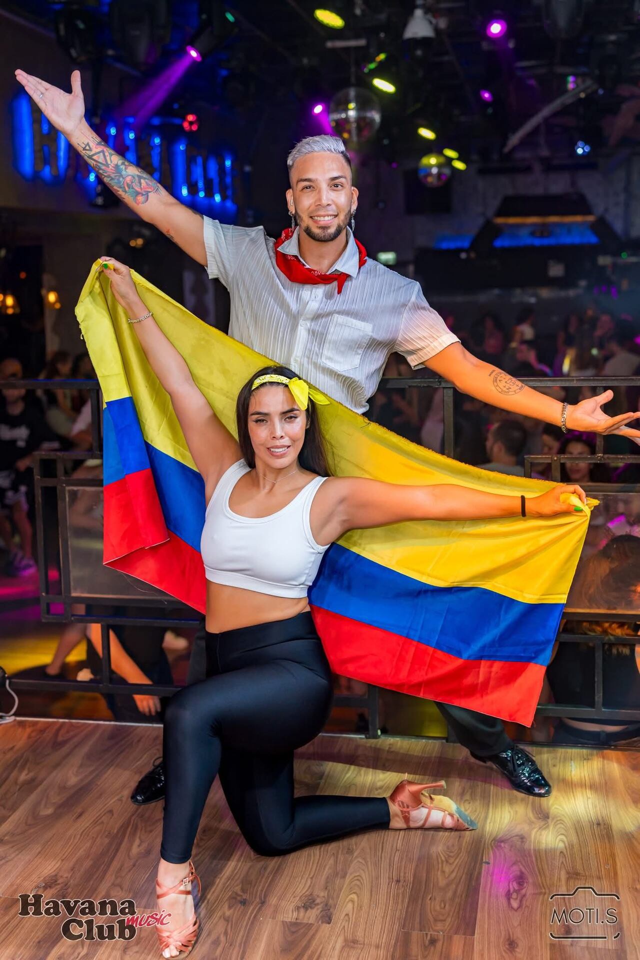 Juan Felipe Alvarado y la bailarina bogotana María Castillo.