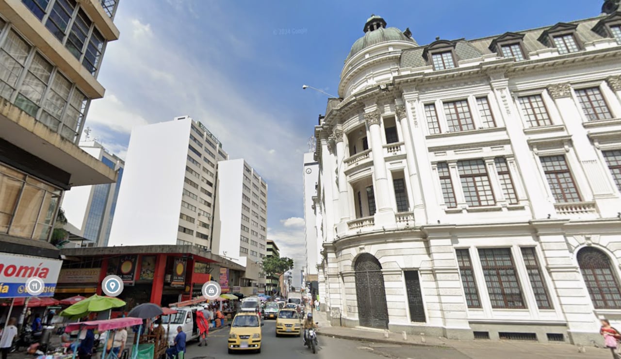 Así se ve hoy en día la calle donde estaba ubicado en Banco del Cauca, en Cali.