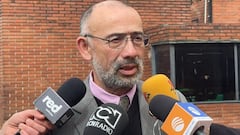 El presidente de la Corporación de Jueces y Magistrados de Colombia (Corjusticia), Hermes Darío Lara, en el Complejo Judicial de Paloquemao.