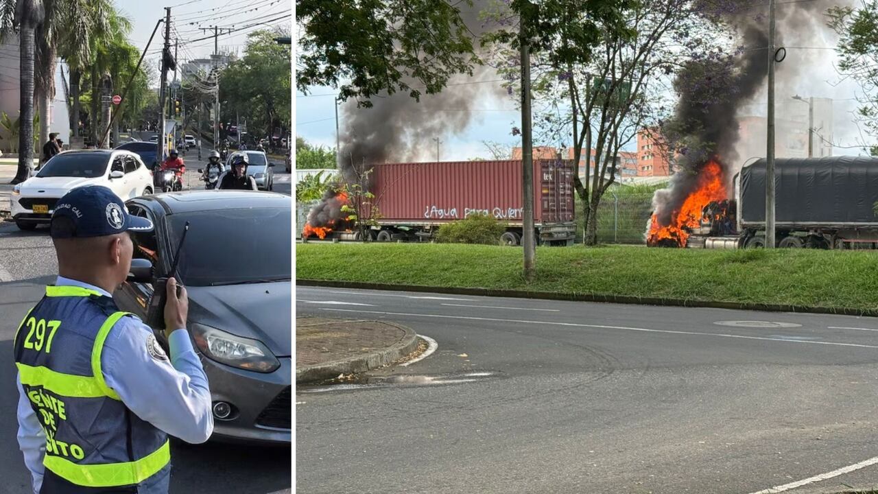 Los agentes de Tránsito de la Secretaría de Movilidad realizan desvíos.